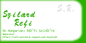 szilard refi business card